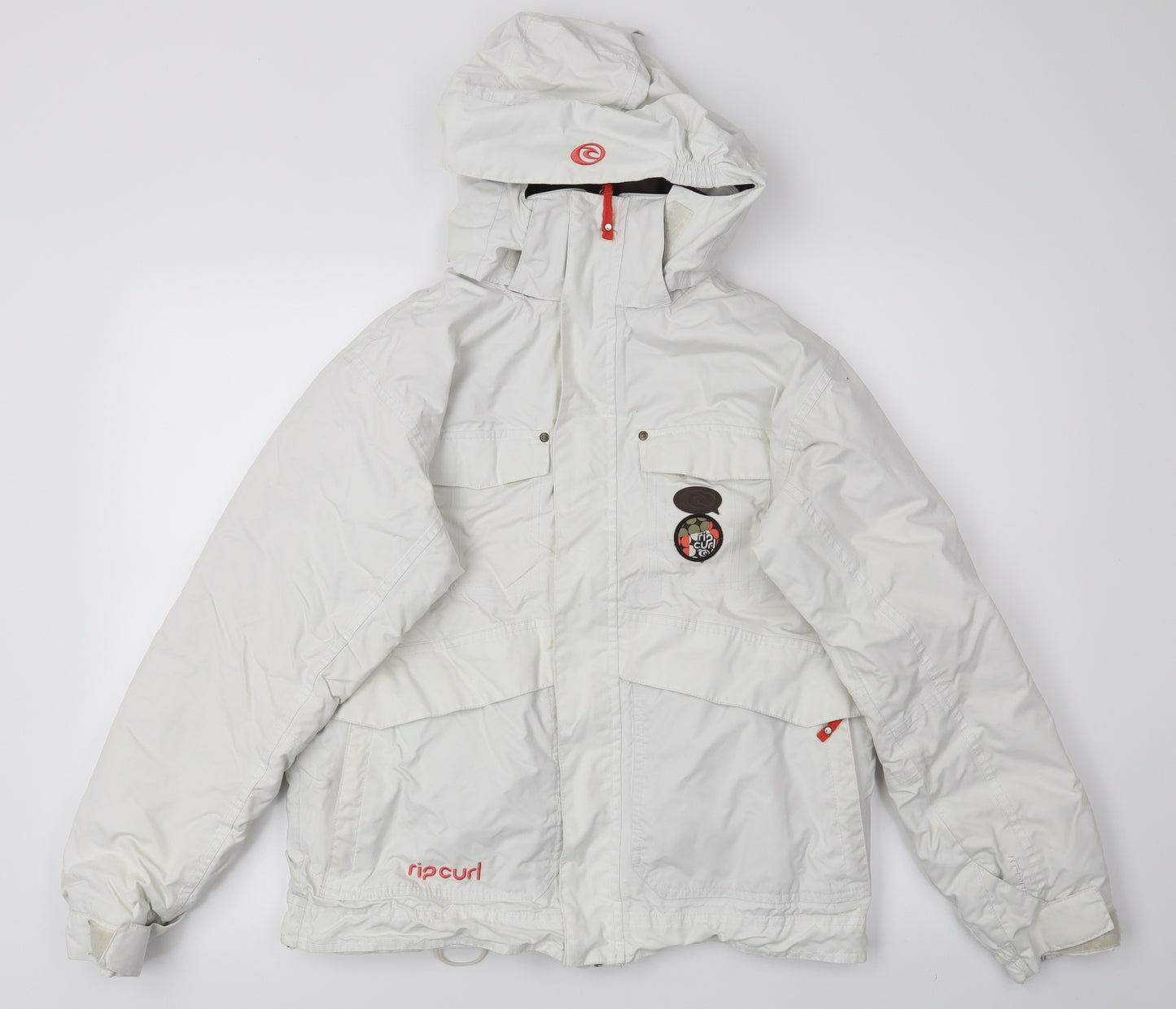 Ripcurl Womens White   Windbreaker Coat Size XL