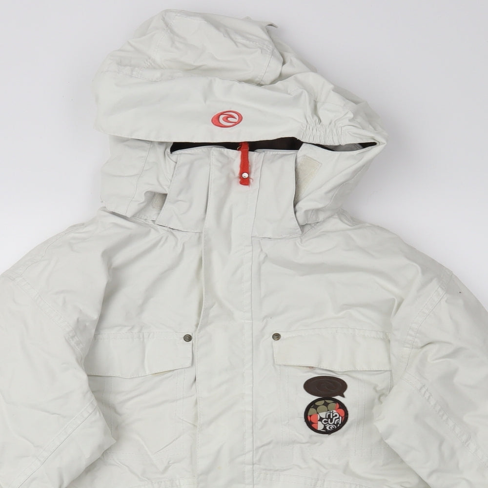 Ripcurl Womens White   Windbreaker Coat Size XL