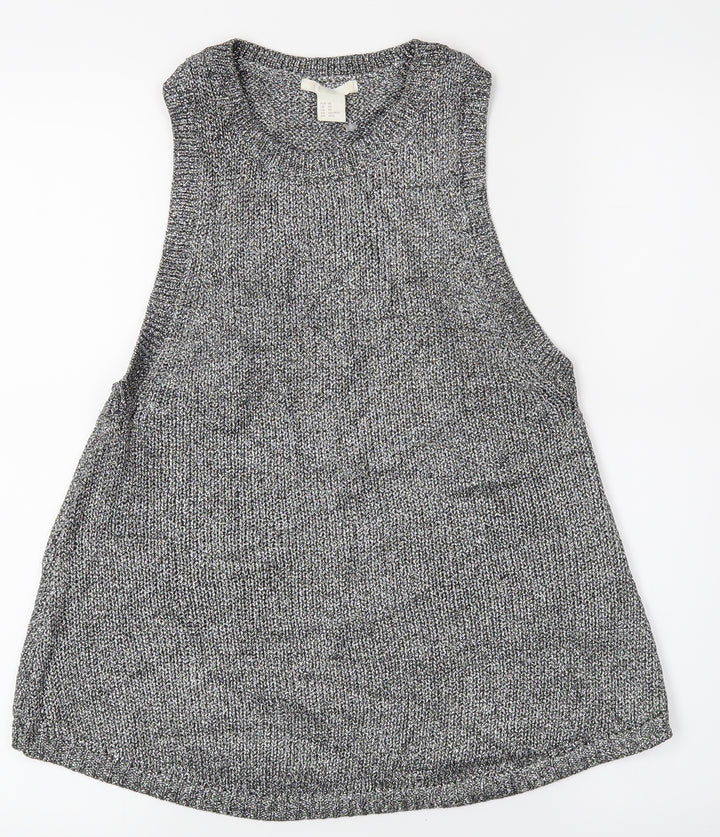 H&M Womens Silver Basic Tank Size XS
