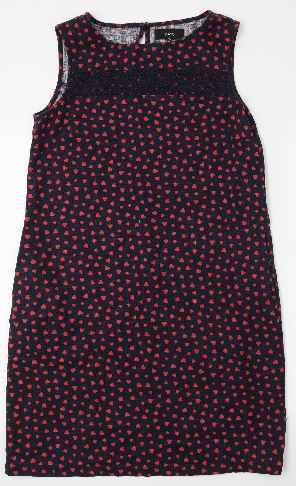 NEXT Womens Black   Pencil Dress  Size 12  - Hearts