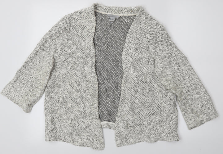 H&M Womens White Cardigan Jumper Size M