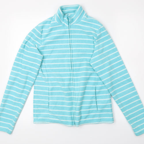 M&S Womens Blue Striped  Jacket  Size 10