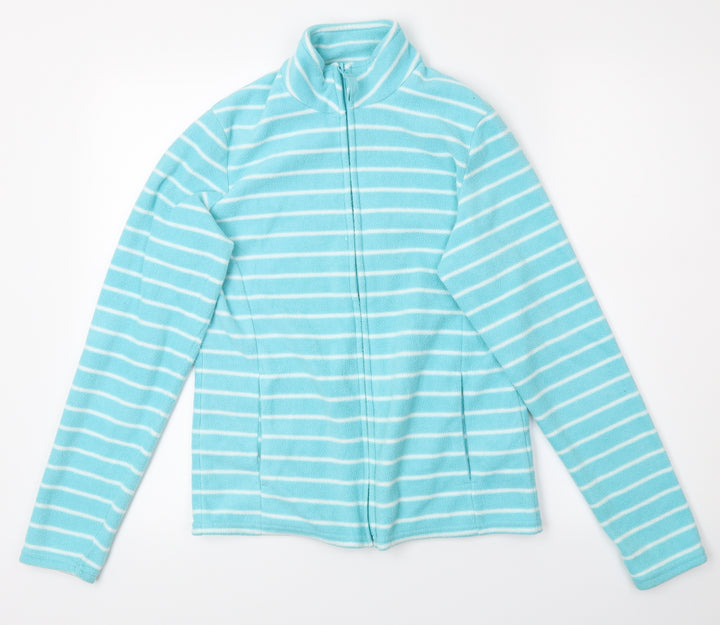M&S Womens Blue Striped  Jacket  Size 10