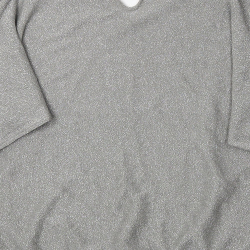 Encuentro Womens Silver   Basic Blouse Size M