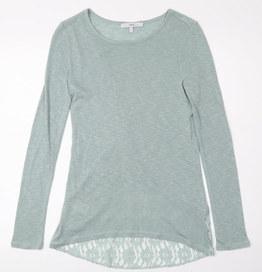Front view of Next women’s green basic t-shirt, size UK 6