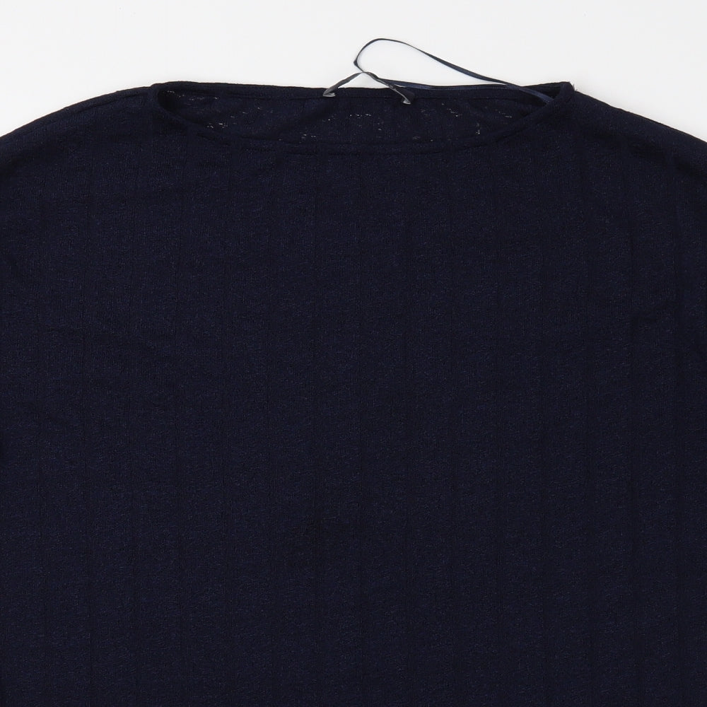 M&S Womens Blue   Basic T-Shirt Size 10