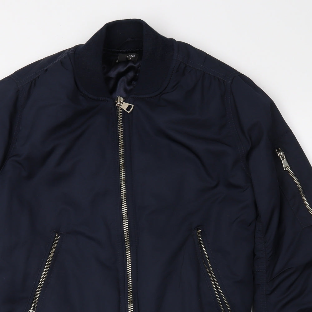 Topshop Womens Blue   Bomber Jacket Jacket Size 8