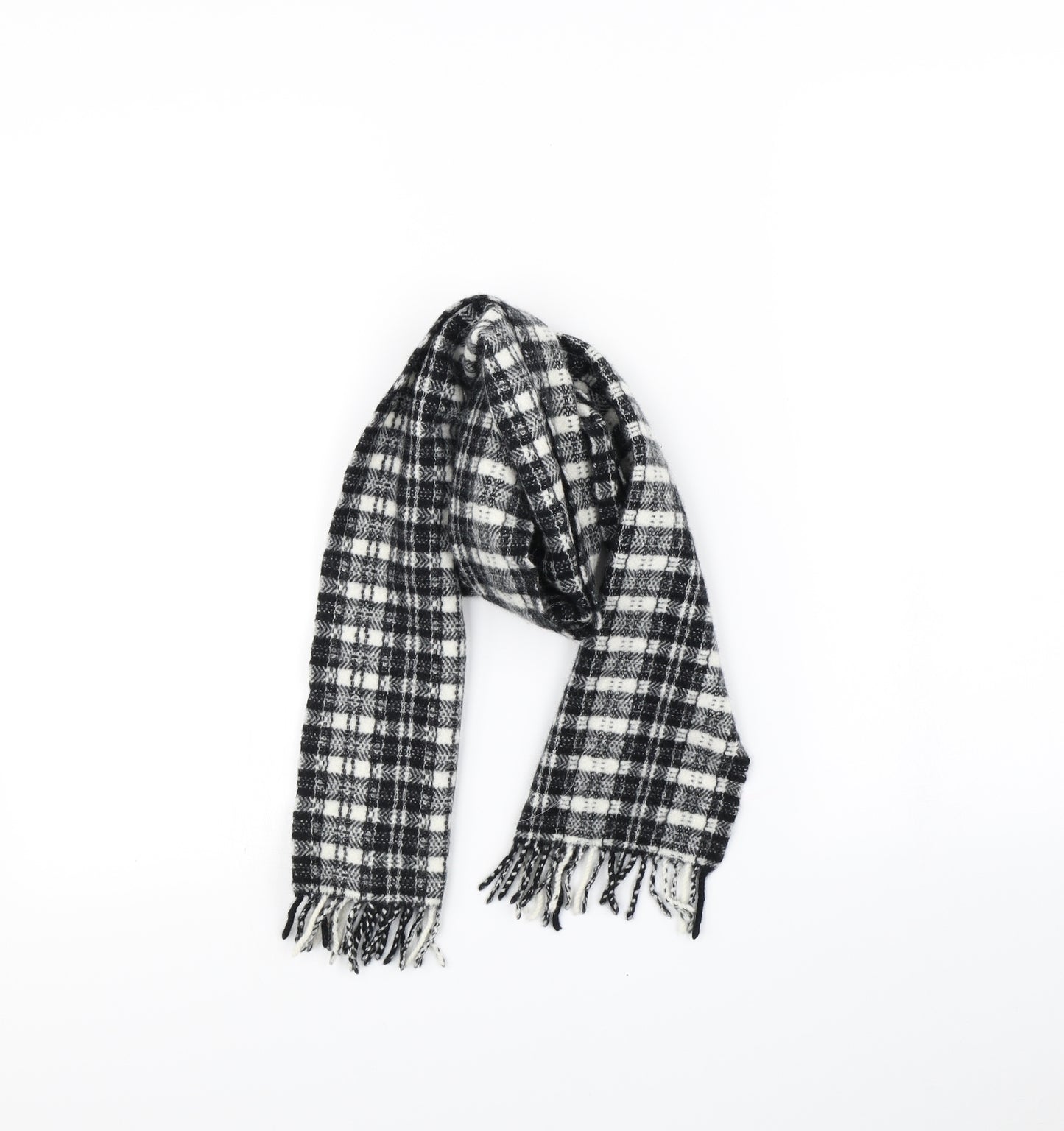 Preworn Womens Black Check   Scarf