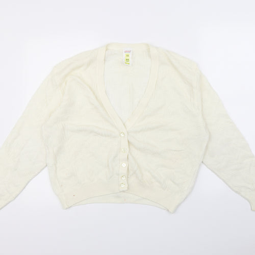 St Michael Womens Ivory   Cardigan Jumper Size 16