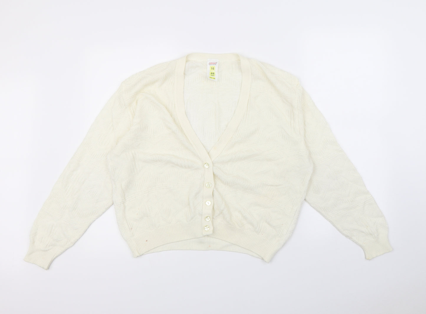 St Michael Womens Ivory   Cardigan Jumper Size 16