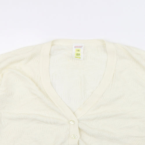 St Michael Womens Ivory   Cardigan Jumper Size 16
