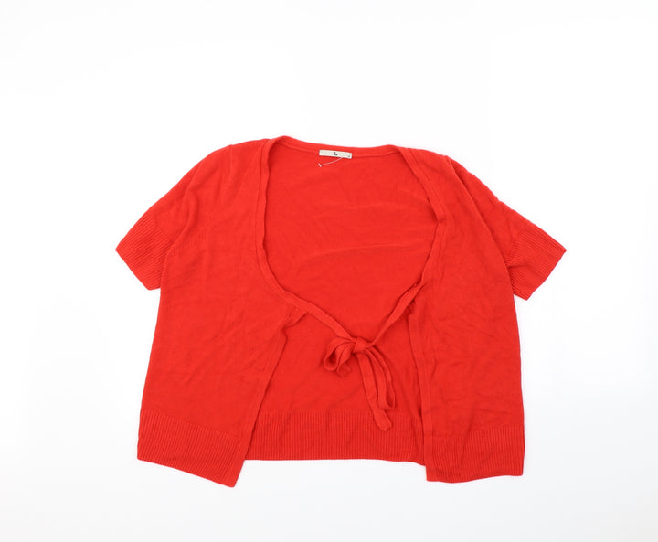 TU Womens Red Cardigan Jumper Size 14