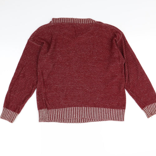 Q10 Womens Red   Pullover Jumper Size S  - Owl