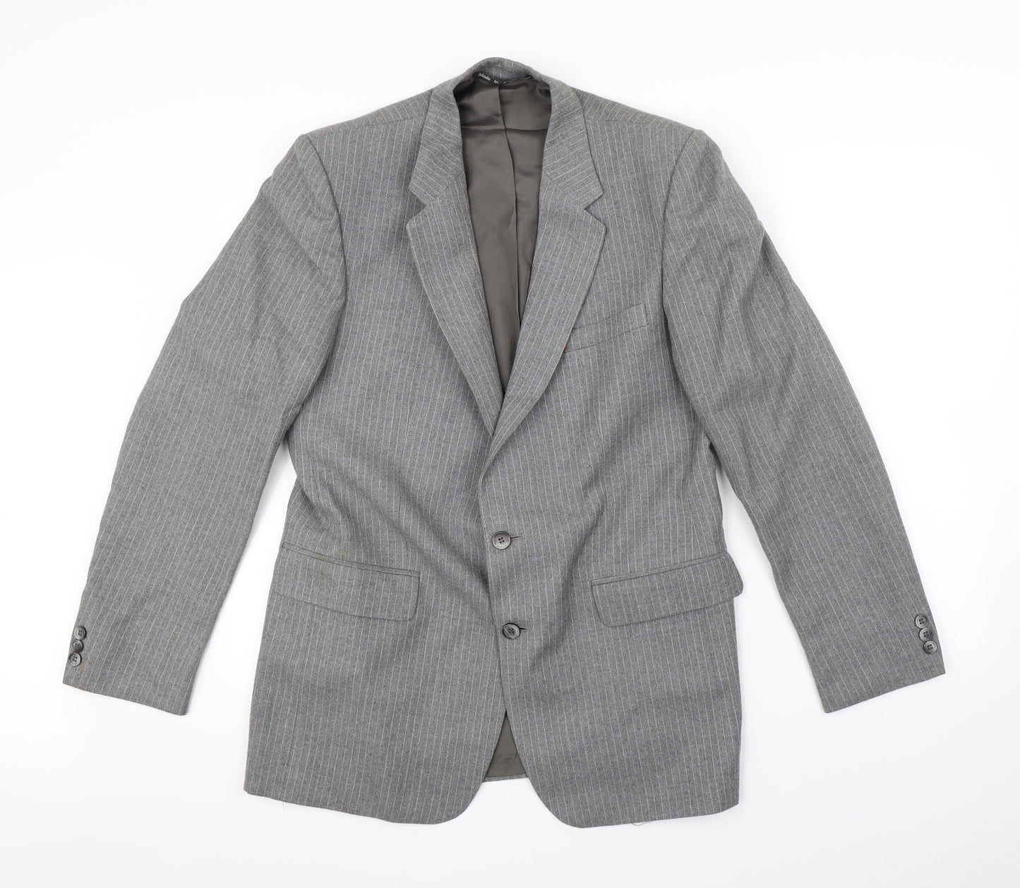 Preworn Mens Grey   Jacket Blazer Size S  - Shoulder Pads