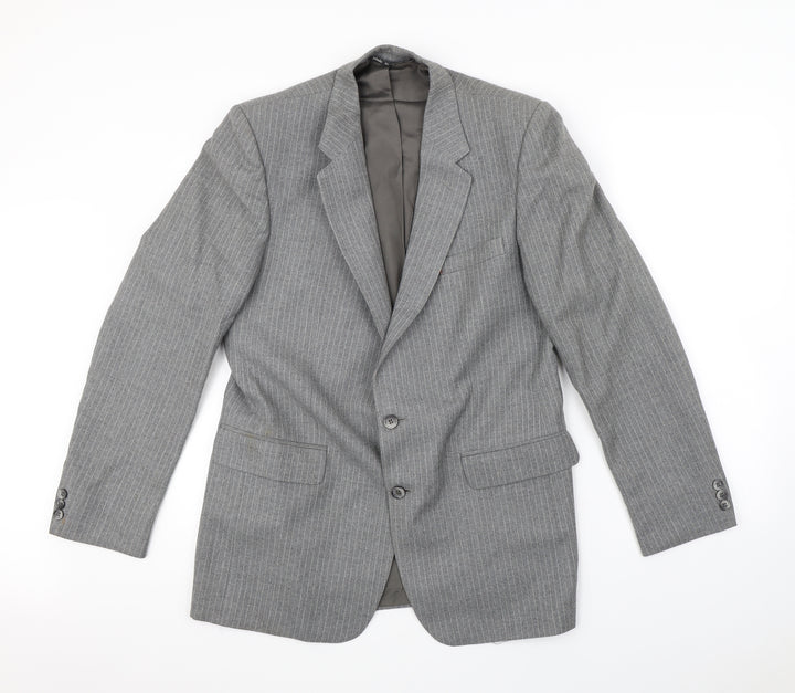 Preworn Mens Grey   Jacket Blazer Size S  - Shoulder Pads