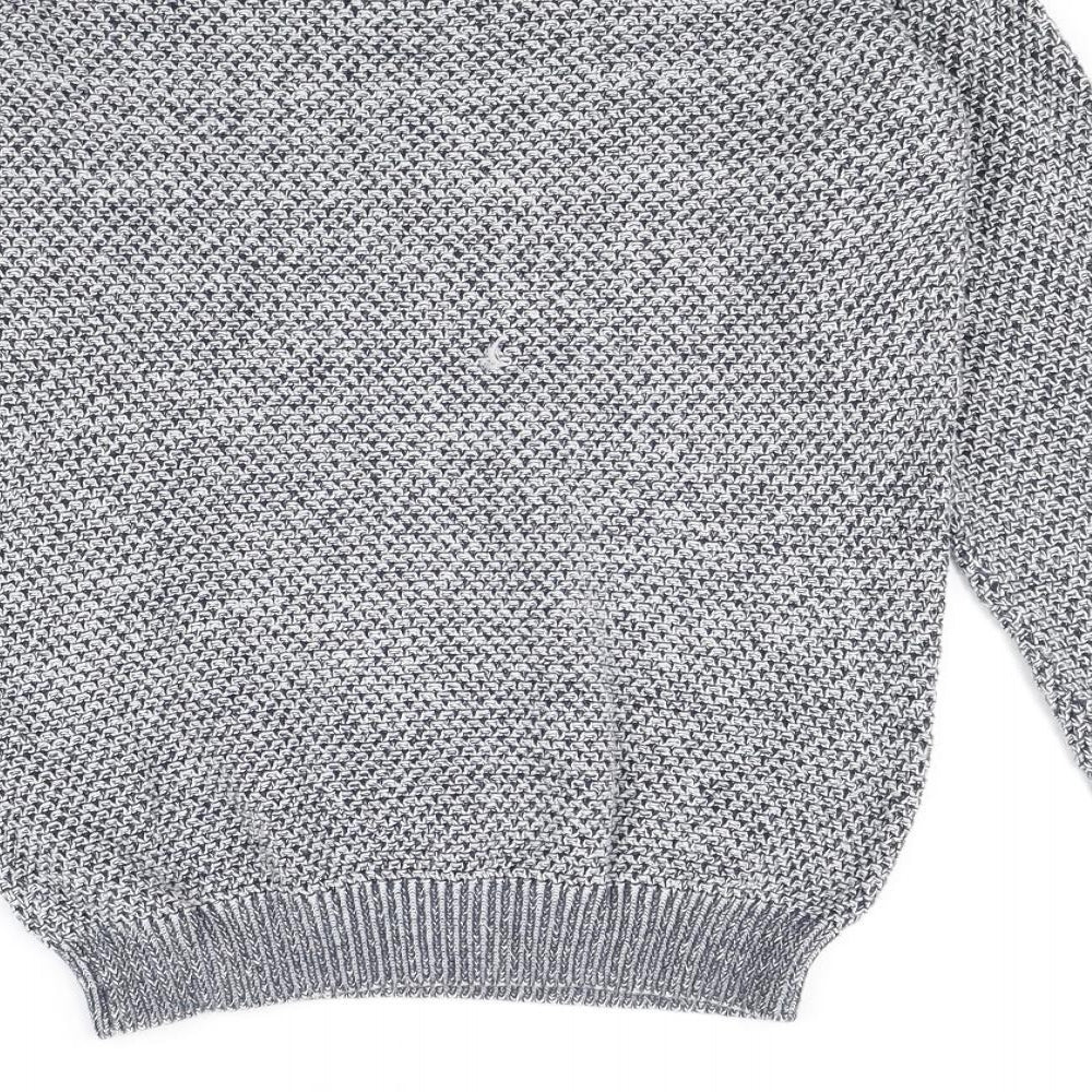 Reiss Womens Grey Herringbone  Pullover Jumper Size L