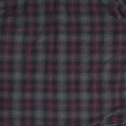 TU Mens Black Plaid   Dress Shirt Size 2XL