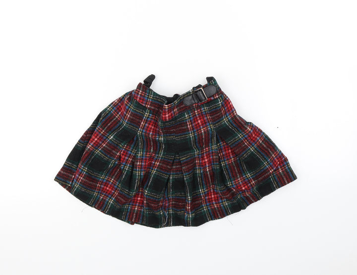 NEXT Girls Multicoloured Check  Flare Skirt Size 8 Years