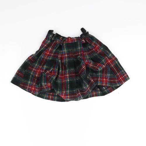 NEXT Girls Multicoloured Check  Flare Skirt Size 8 Years