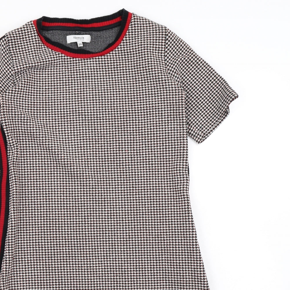 Formula Womens Black Herringbone  Mini  Size 10