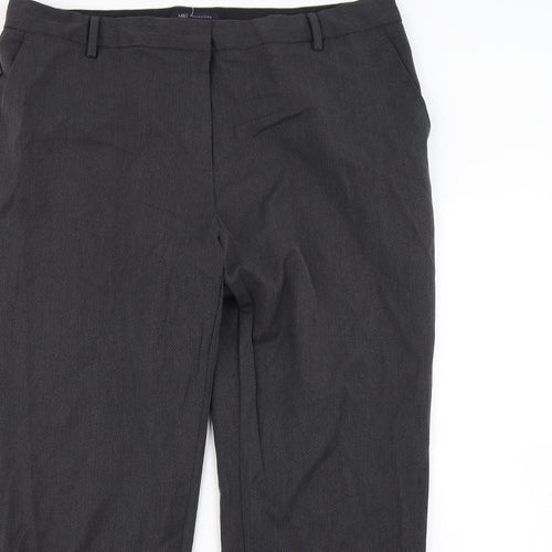 m&S Womens Grey   Dress Pants Trousers Size 18 L30 in