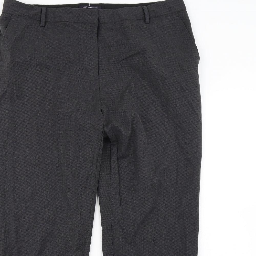 m&S Womens Grey   Dress Pants Trousers Size 18 L30 in