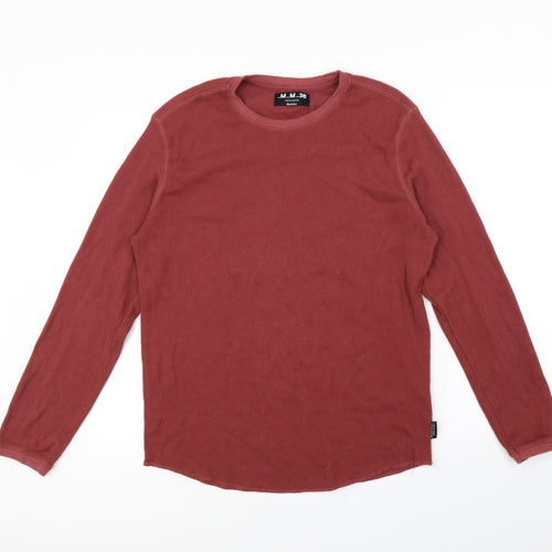 Bershka Mens Red   Pullover Jumper Size M