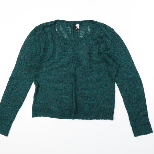 H&M Womens Green   Pullover Jumper Size S