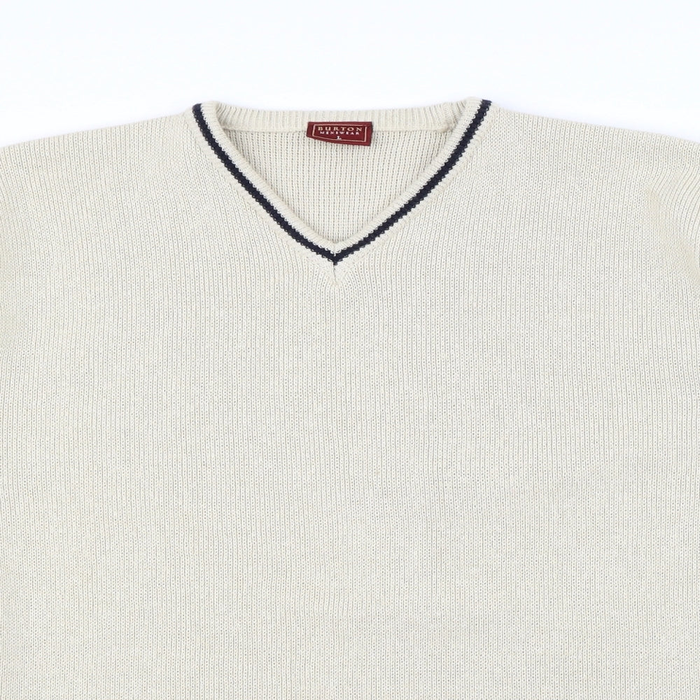 Burton Mens Beige   Pullover Jumper Size L