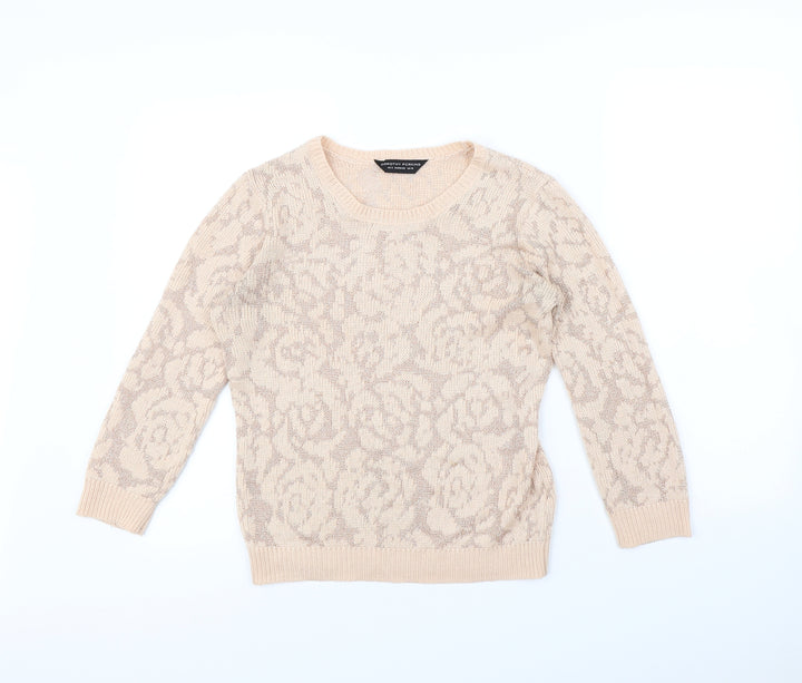 Dorothy Perkins Womens Pink Floral Pullover Jumper Size 10