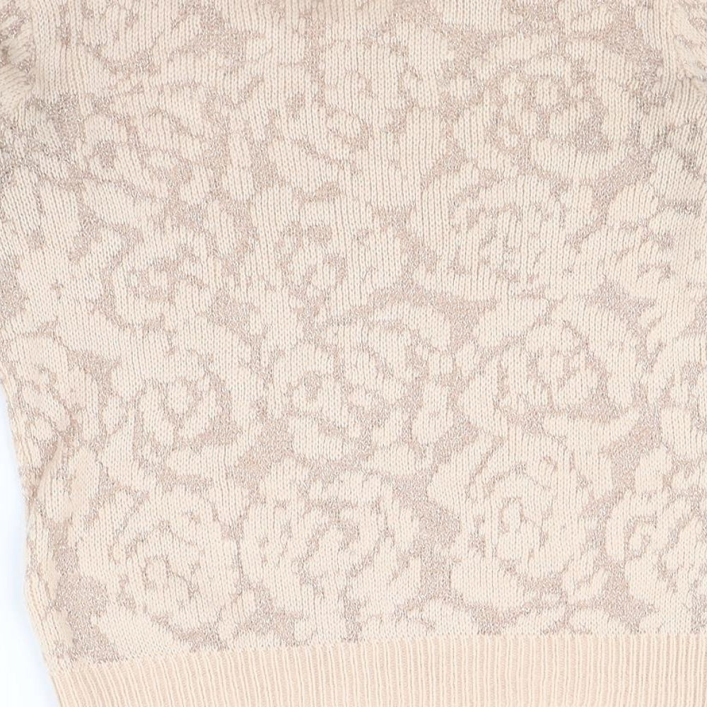 Dorothy Perkins Womens Pink Floral  Pullover Jumper Size 10