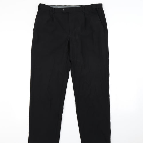 m&S Mens Black   Dress Pants Trousers Size S L30 in