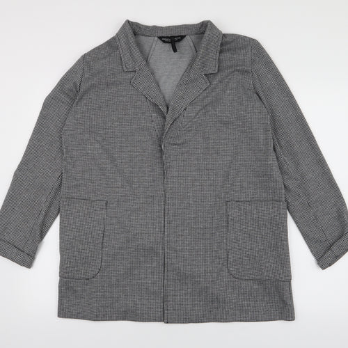 Peacocks Womens Grey   Overcoat Blazer Size 14