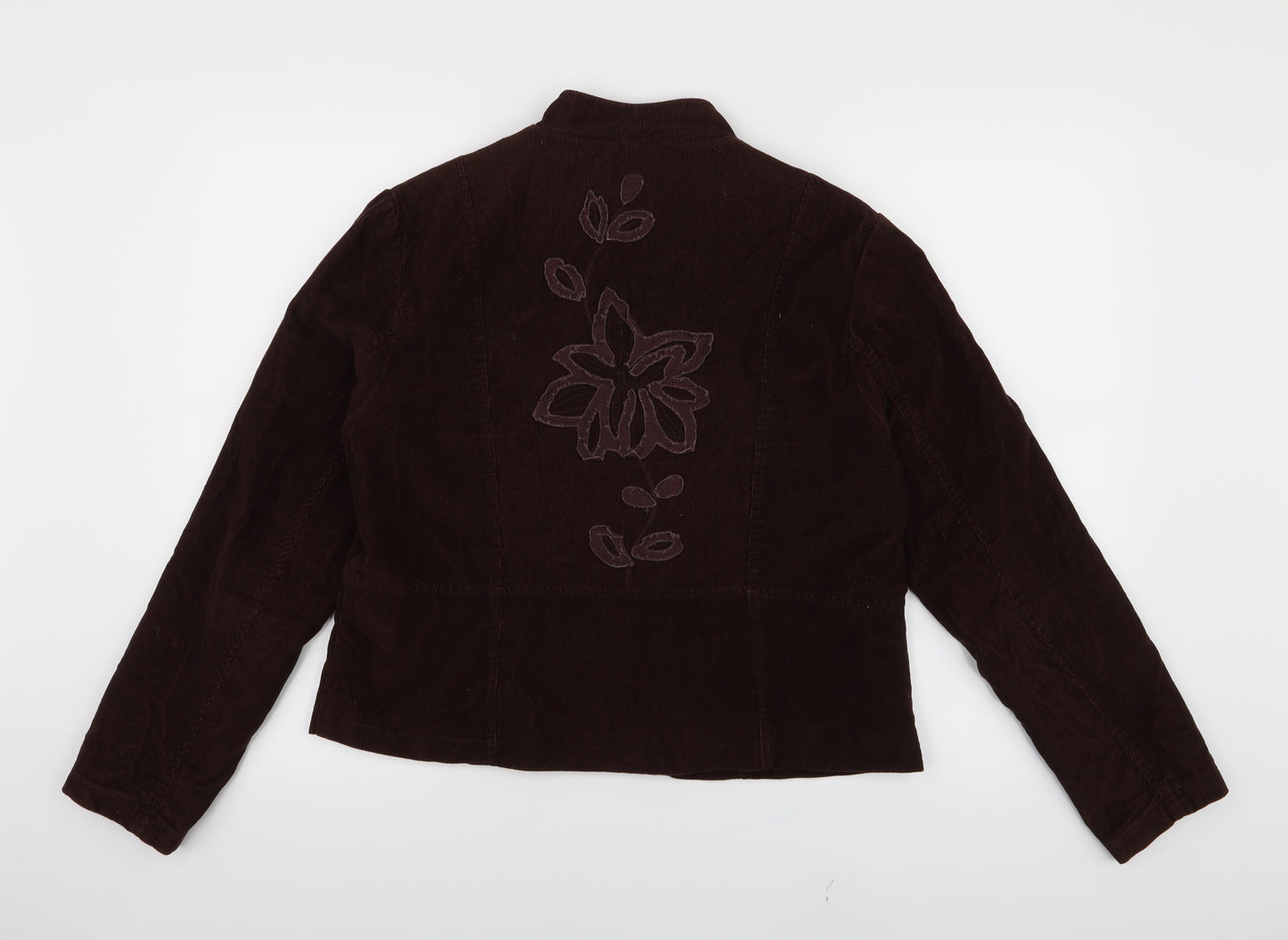 iz Womens Brown Floral  Jacket  Size L