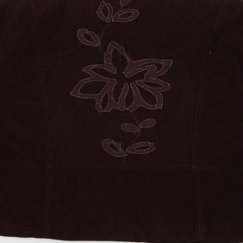 iz Womens Brown Floral  Jacket  Size L