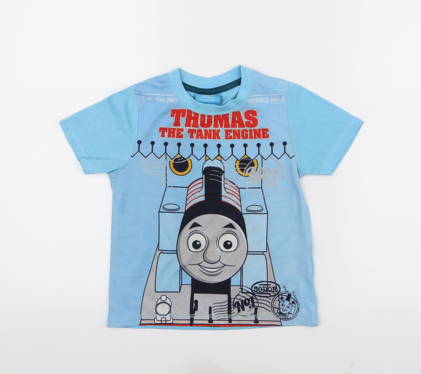 Thomas the Tank Engine Boys Blue   Basic T-Shirt Size 3-4 Years