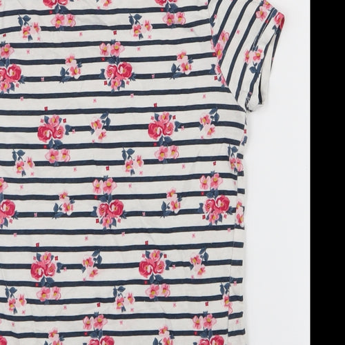 Primark Girls Blue Striped  Pullover T-Shirt Size 3-4 Years