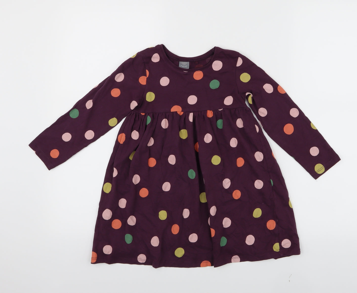 NEXT Girls Purple Spotted  Fit & Flare  Size 3-4 Years