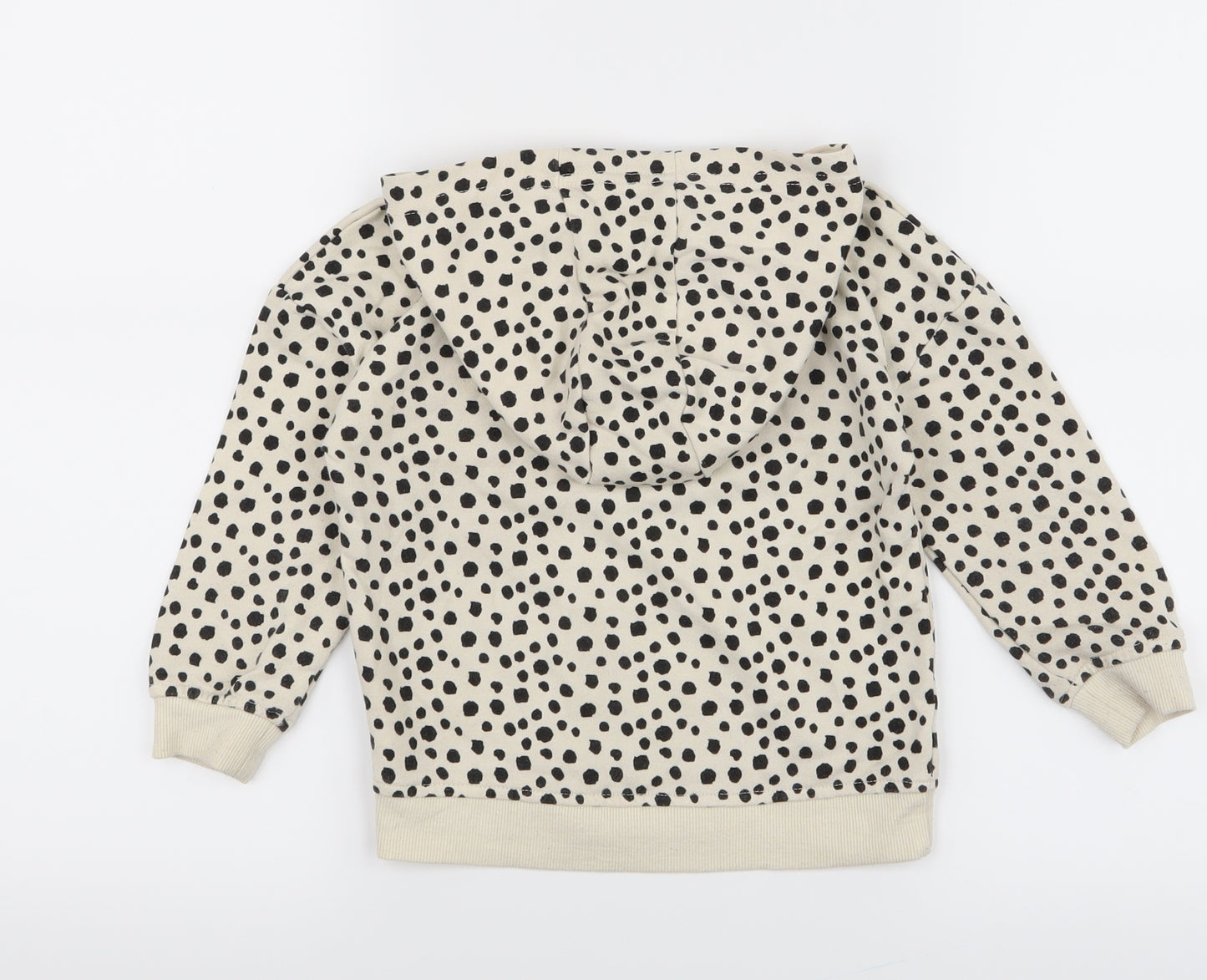 Primark Girls Beige Animal Print  Pullover Hoodie Size 3-4 Years