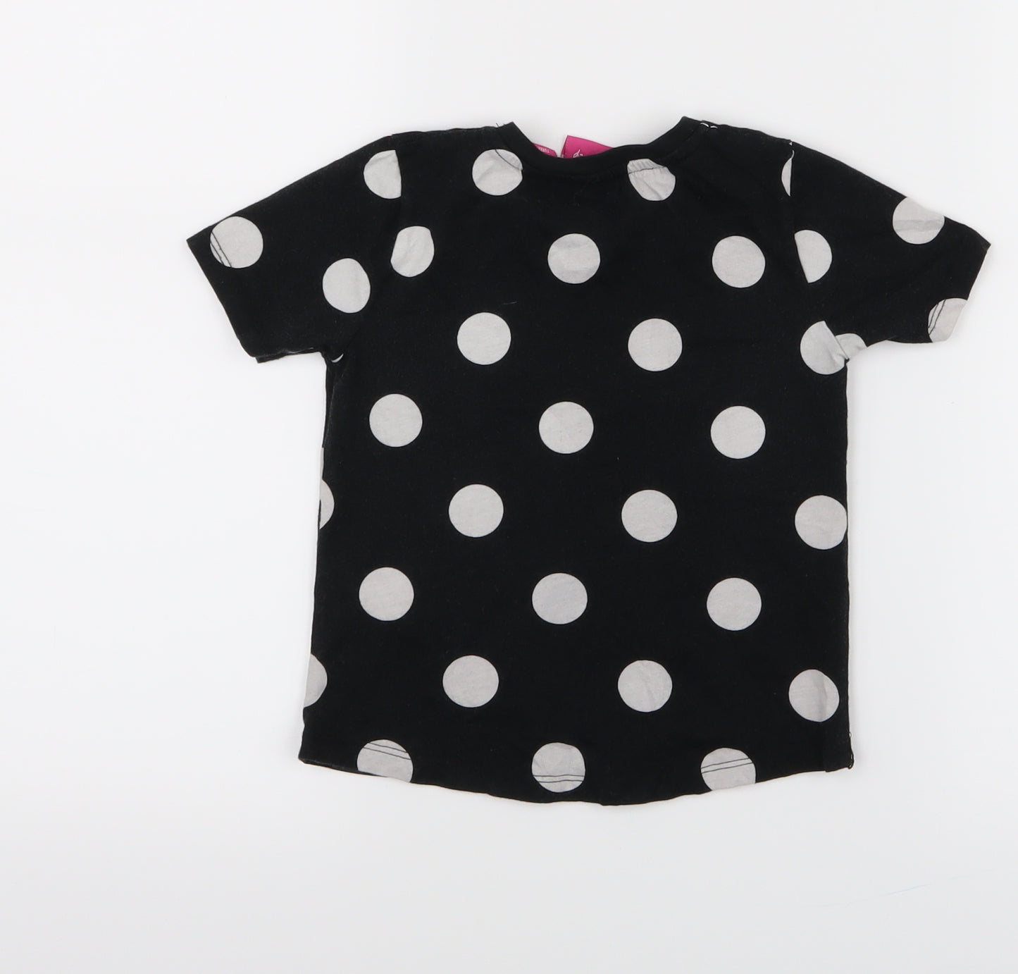 Disney Girls Black Spotted  Basic Casual Size 4-5 Years