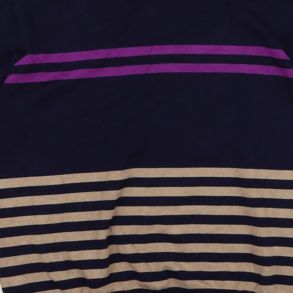 M&Co Womens Beige Striped  Pullover Jumper Size XL