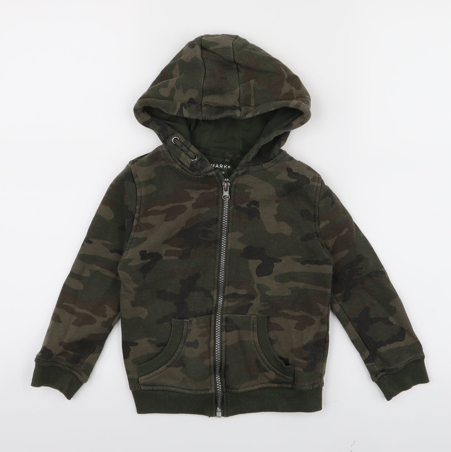 Primark Boys Green Camouflage  Pullover Hoodie Size 4-5 Years