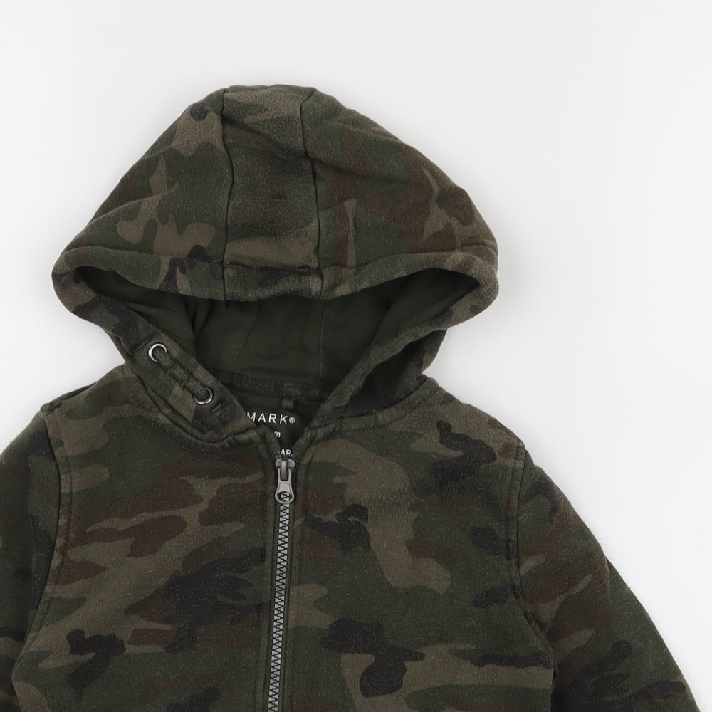 Primark Boys Green Camouflage  Pullover Hoodie Size 4-5 Years