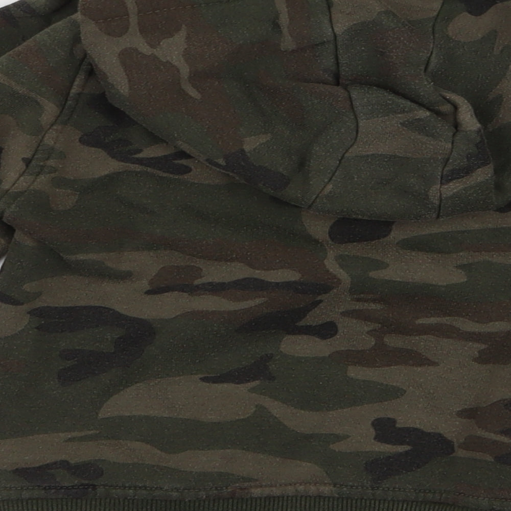 Primark Boys Green Camouflage  Pullover Hoodie Size 4-5 Years