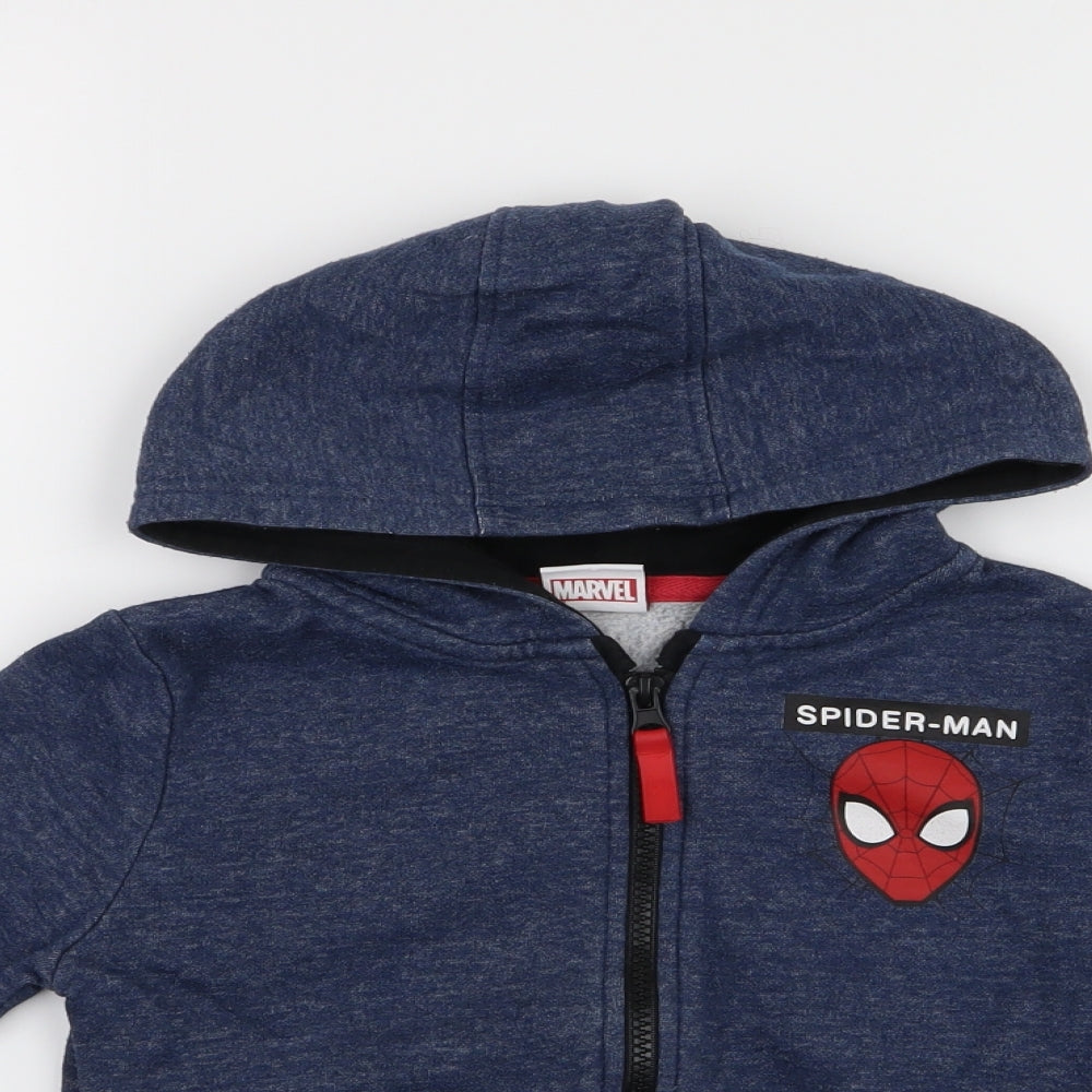 Marvel Boys Blue   Full Zip Hoodie Size 4-5 Years