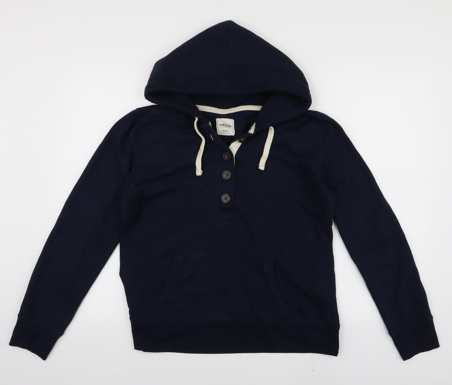 we love jersey Mens Blue   Pullover Hoodie Size 2XL