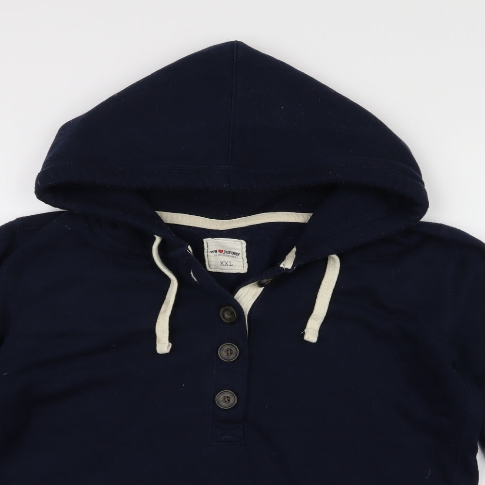 we love jersey Mens Blue   Pullover Hoodie Size 2XL