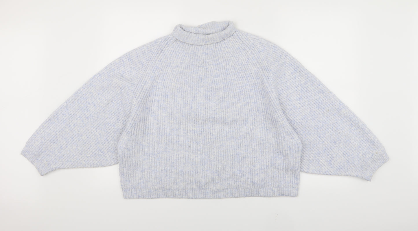 Topshop Womens Blue   Pullover Jumper Size M  - CROPPED