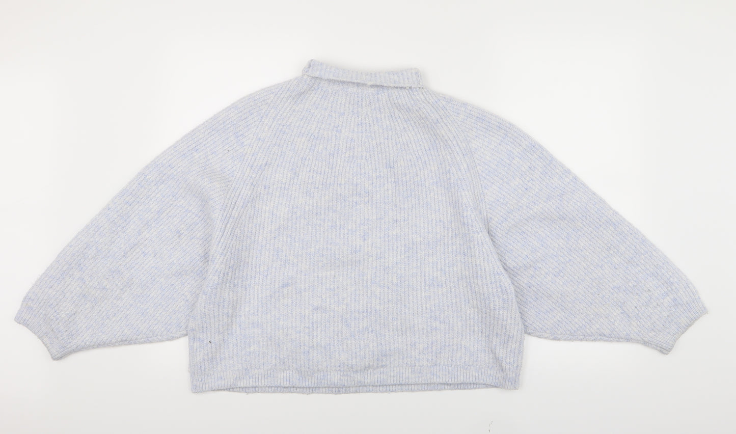 Topshop Womens Blue   Pullover Jumper Size M  - CROPPED