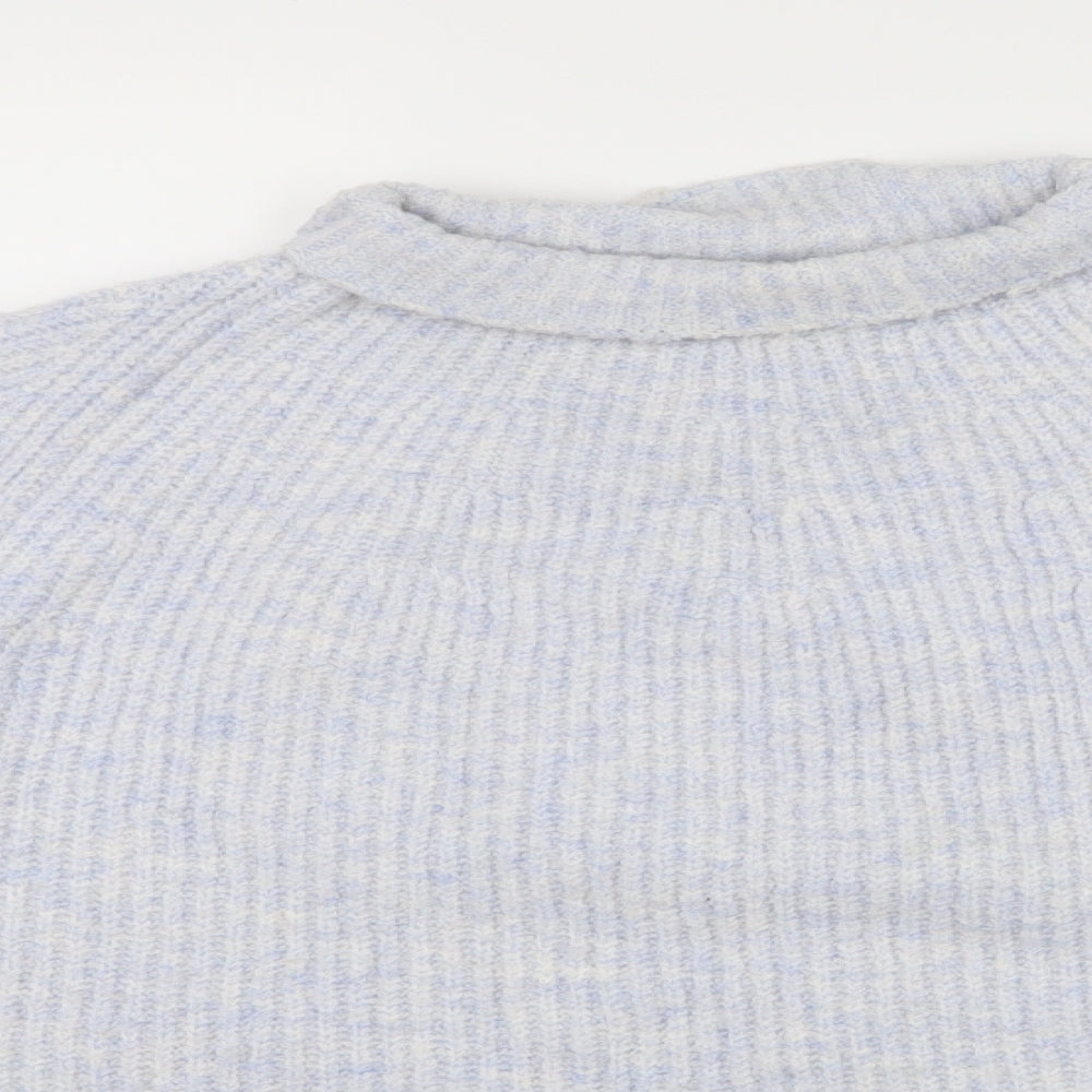 Topshop Womens Blue   Pullover Jumper Size M  - CROPPED